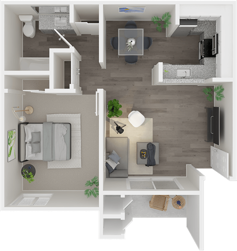 Gateway 1x1 floor plan